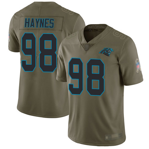 Carolina Panthers Limited Olive Men Marquis Haynes Jersey NFL Football #98 2017 Salute to Service->carolina panthers->NFL Jersey